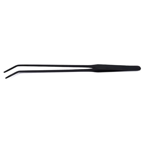 Aquatic Tweezers Set 27cm Steel Straight & Curved for Aquarium Planting and Reptiles Feeding Tool Aquascaping Plant Tweezers