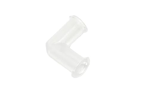 BleedZone - 10 Pcs L Shaped Plastic Elbows - 90 Degree Elbow Hose Fittings Plastic Tubing Connectors - Right Angle Syringe Adapter for Luer Lock Syringe Tips, Plastic Angle Tubing and Tube Connector