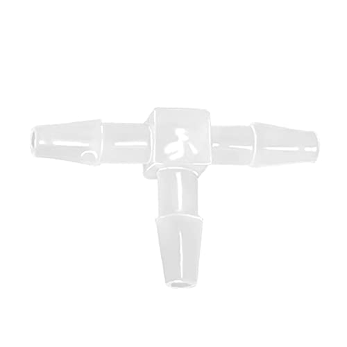 1/8" Tee Fitting Equal Barb 3 Way Hose Barb Adapter for Fuel Gas Liquid Air (Pack of 5) - size: 1/8 Inch