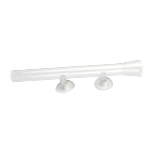 Toyvian Aquarium Shrimp Feeder Tube and Feeding Dish with Suction Cup, 200mm Crystal Glass Fish Feeding Tool for Aquarium Shrimp and Fish Supplies