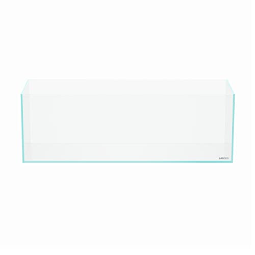 LANDEN 60L 5.8 Gal Rimless Low Iron Aquarium Long Fish Tank,Bookshelf Aquarium,W23.6×D7.87×H7.87 in(60x20x20cm) 5mm Thickness with Black Nano Foam Leveling mat Included - size: 5.8Gal W23.6×D7.87×H7.87 in(60x20x20cm)