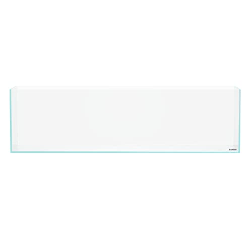 LANDEN 90L 10.8 Gal Rimless Low Iron Aquarium Long Fish Tank, Bookshelf Aquarium, W35.4×D7.87×H9.84 in(90x20x25cm) 6mm Thickness with Black Nano Foam Leveling mat Included - size: 10.8Gal W35.4×D7.87×H9.84 in(90x20x25cm)