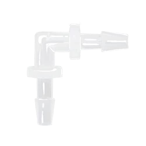1/8" Hose Barb 90 Degree Elbow L Fitting, Equal Barbed Joint Splicer Mender Adapter Union Adapter for Boat Aquarium Fuel Gas Liquid Air (Pack of 5) - size: 1/8 Inch