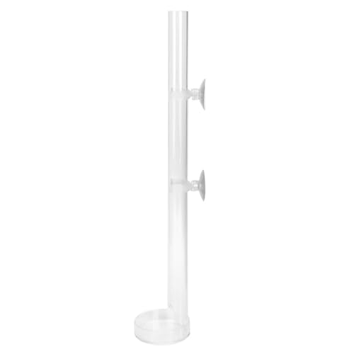 9.84inch Acrylic Aquarium Feeder with Tray Transparent Fish Tank Feeding Tube Leak-Proof Design with Suction Cups for Shrimp and Fish