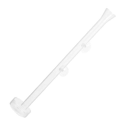 Toyvian Shrimp Feeder Tube with Feeding Dish Aquarium Glass Fish Feeder Tool 30cm Accessory for Shrimp