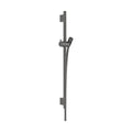 hansgrohe Unica Wallbar S, 24" Shower Slide Bar with Adjustable Handheld Shower Holder in Brushed Black Chrome, 28632340 - color: Brushed Black Chrome