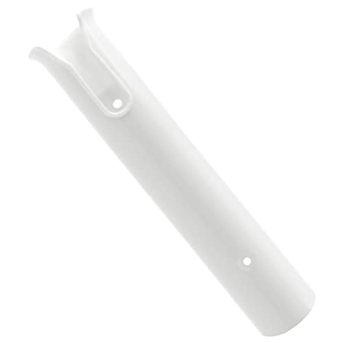 ISURE MARINE Fishing Rod Holder Bracket Wall Mounted Boat Side Mount Tool Holder Tube Links with Screws 2/3/4/6 Pole Tube (White/Black) - color: 6-Pole White