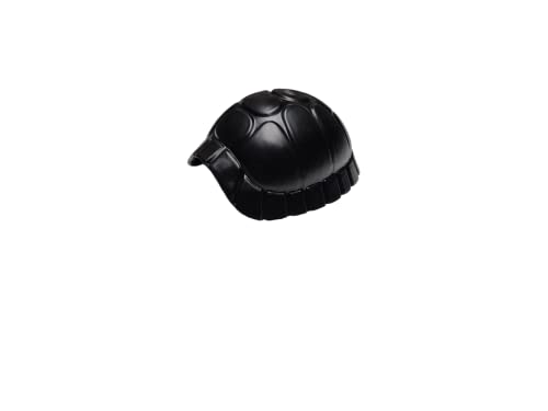 Small Turtleshell Hide 4.5x3.5x2 for Bearded Dragon Corn Snake Ball Python Crested Gecko Reptile Lizard Leopard Gecko Turtle Tortoise Frog - Black Plastic