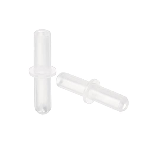 uxcell 120Pcs Aquarium Air Valve Connector Plastic Inline Tubing 3/16"(4.9mm) OD Straight Valves Aquarium Airline Tubing Connector for Fish Tank Pond Air Line