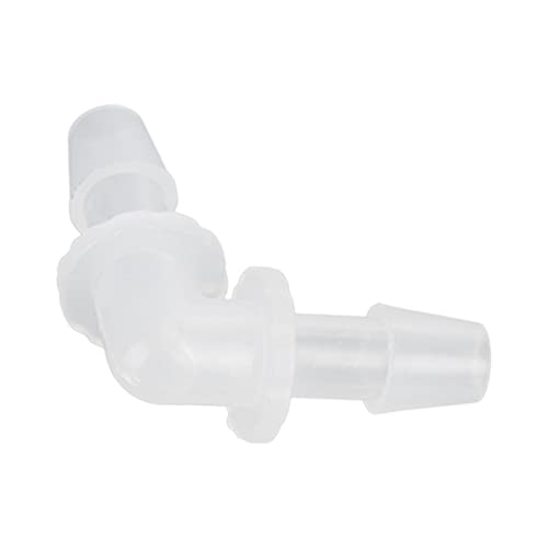 SUNGOOYUE Plastic Fitting 90 PE Elbow Hose Connector 6.4mm Same Diameter Tube Fitting for Pump Tube and Silicone Fish Tank Hose Connection Antiscratch Antirust (6.4mm) - size: 6.4mm