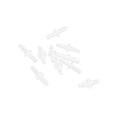 Motoforti Universal Aquarium Straight Air Line Connector Clear White 4mm Tubing 10pc Long-Lasting