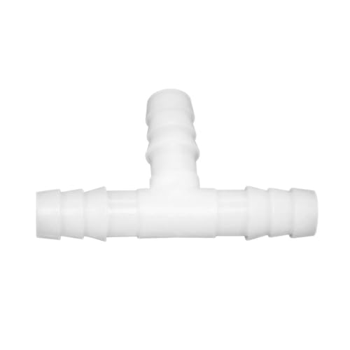 Plastic 5/32" ID Hose Barb Fittings, Equal Barbed Tee Pipe Connectors 3 Way Joint Splicer Mender Union Adapter for Boat Aquarium (Pack of 6) - size: 5/32 Inch