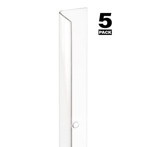 Prime-Line MP9129 Corner Shield Perforated, 3/4 In. x 48 in, Vinyl Construction, Clear, Fasteners Included (5 Pack) | Perforated, 5 Pack