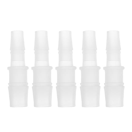 5 Pcs Aquarium Plastic Hose Barb Fitting 5/16" to 7/16" Hose ID Connectors Clear Plastic - size: 5/16"-7/16"