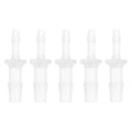 5 Pcs Aquarium Plastic Hose Barb Fitting 5/32" to 1/4" Hose ID Connectors Clear Plastic - size: 5/32"-1/4"