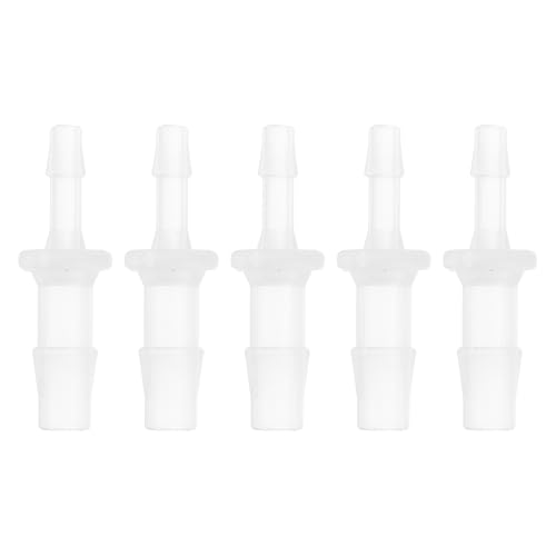 5 Pcs Aquarium Plastic Hose Barb Fitting 5/32" to 1/4" Hose ID Connectors Clear Plastic - size: 5/32"-1/4"