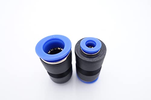 Push to Connect Fitting 1/2" Tube OD x 1/4" Tube OD Reducer, Pneumatic Air Water Straight Union Two Way Connector/Coupler (Pack of 5) - size: 1/2 inch - 1/4 inch
