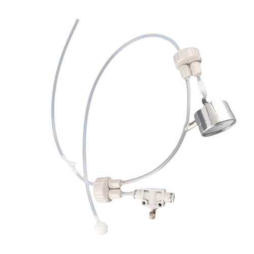 DIY CO2 Generator System Kit for Aquarium, White Professional Plant System with Tube Valve Gauge Bottle for Moss