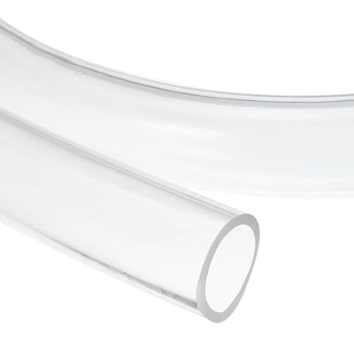 uxcell Clear PVC Tubing, 26.5mm ID x 32.5mm OD - 4ft PVC Tube Lightweight Vinyl Hose, Transparent Flexible Plastic Water Tubing for Air Oil Water Transfer Aquarium Irrigation - size: 26.5mm ID x 32.5mm OD