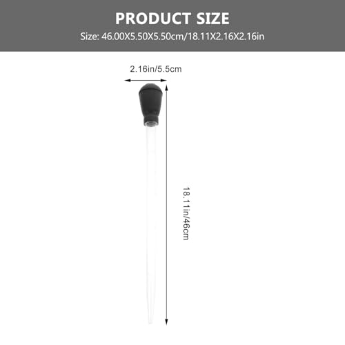 GLEAVI Aquarium Water Changer and Fish Tank Cleaning Tool, 45cm Black Plastic Pipette with 50ml Capacity, Suction and Drainage Equipment for Aquarium Maintenance