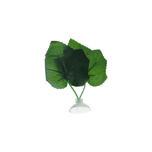 Plastic Leaf Plant for Freshwater or Fish Tanks, Betta Hammock Bed Leaf Artificial Silk Plants Aquarium Pad Artificial Fish Tank Rest Spawning Bed with Suction Cup Aquarium Fish Tank Plant Leaves