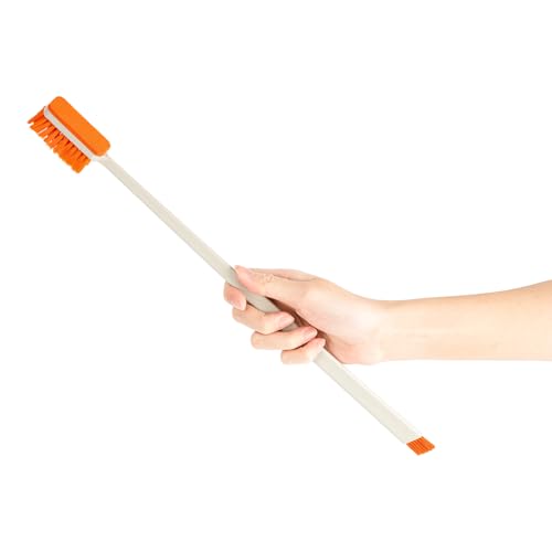 Rislobx 1PCS Small Aquarium Cleaning Tool, Algae Scraper for Fish Tank, Long Handle Aquarium Brush, Fish Tank Cleaner Adapted for Glass and Acrylic Aquariums (Longer) - color: Orange Longer