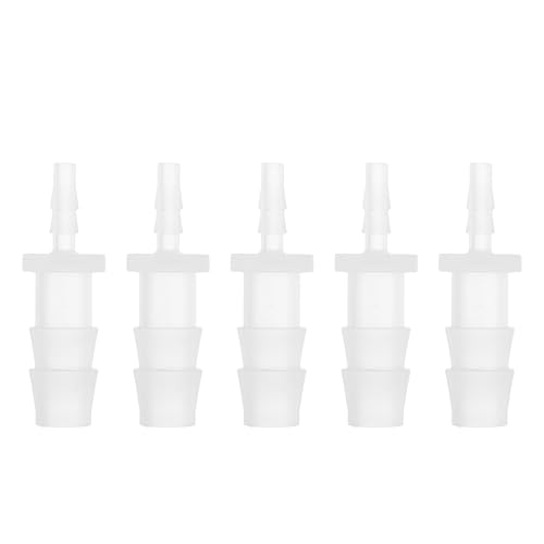 5 Pcs Aquarium Plastic Hose Barb Fitting 1/8" to 5/16" Hose ID Connectors Clear Plastic - size: 1/8"-5/16"