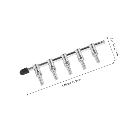 Kisangel Fish Tank Air Pump Splitter Valve 5-Hole Aquarium Air Flow Control Distributor Brass Chrome-Plated 4mm Aquarium Airline Connector