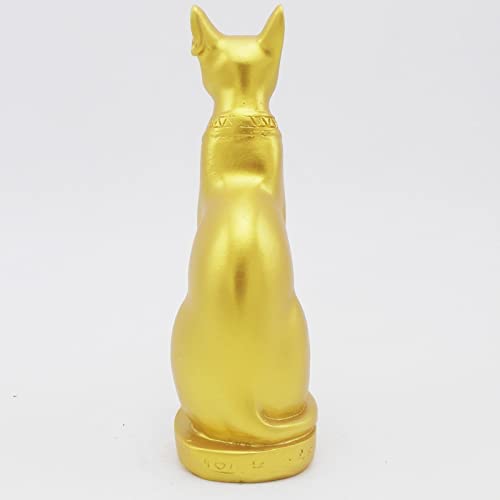 Aquarium Ancient Egypt Fish Tank Decorations Cat Goddess Bastet Reptile Turtle Lizard Spider Tanks Terrarium Egyptian Temple Décor Ornament Pet Gold - color: Cat Bastet Gold