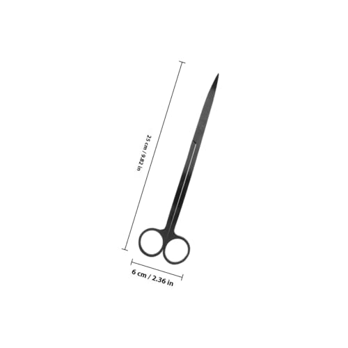 UPKOCH Aquatic Scissors Plant Clean Aquarium Fish Tank Tools Aquascaping Tools Stainless Steel Black