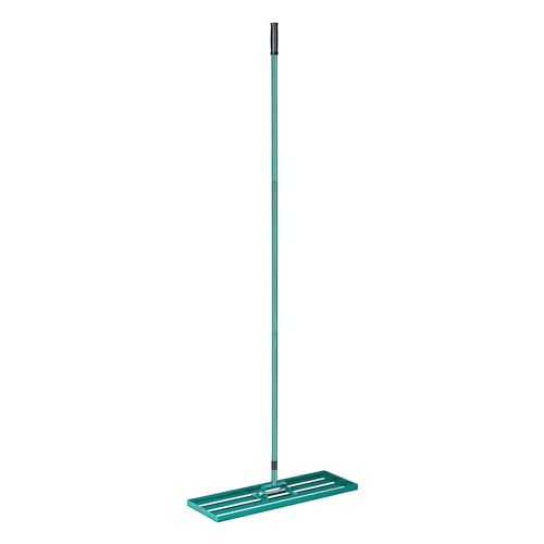 VEVOR Lawn Leveling Rake, 30" x10" Level Lawn Tool, Heavy-Duty Lawn Leveler with 78" Steel Extended Handle, Yard Leveling Rake Suit for Garden, Golf Lawn, Farm, Green - size: 30"x10", style: Classic: Alloy
