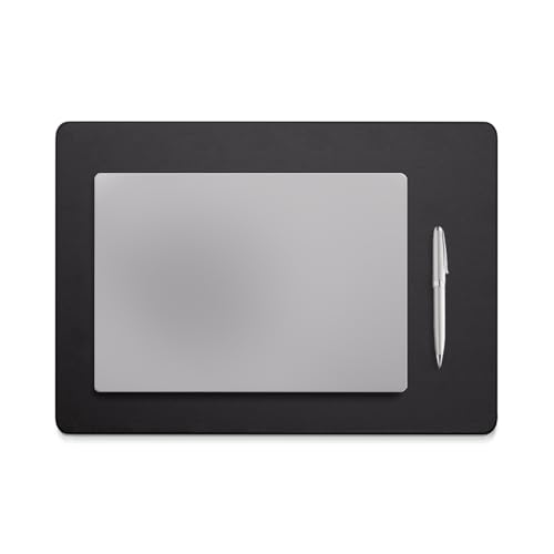 Jotsome Leather Desk Pad Mat, Non-Slip Desk Blotter Pad - Desk Protector for Office, Home, Lap Desk, Laptop, and Desktop - color: Black, size: 17" x 12"