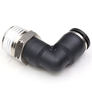 CEKER 1/2 Tubing x 1/8" Npt Male Thread Elbow 90 Degree Push to Connect Fittings Air Fittings Pneumatic Quick Connect Fitting Airlines Push In Connectors Tube Fittings 2Packs - size: 1/2" OD X 1/8" MNPT
