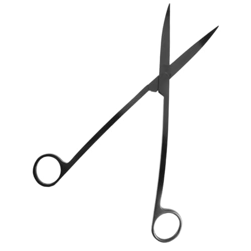 Angoily Aquatic Scissors Plant Clean Aquarium Aquascaping Tools Fish Tank Tools Black Stainless Steel