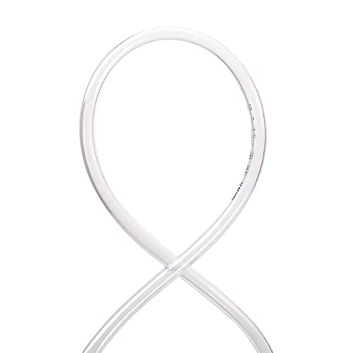DAVCO 5ft x 1" Dia Clear Vinyl Tubing, Flexible Hybrid PVC Tubing Hose, Lightweight Plastic Tube UV Chemical Resistant Vinyl Hose, BPA Free and Non Toxic - size: 1"ID, style: 5 Feet