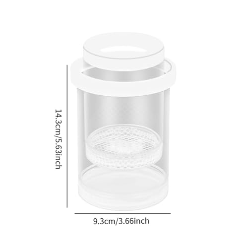Fish Breeding Box Aquarium Floating Breeder Incubator Holder Isolation Container with Hole Lid Easy Setup Clear pp Material Suitable for Guppy Betta, White - color: white