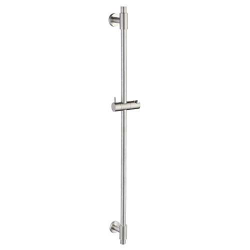 KES Bathroom Shower Slide Bar 40-Inch with Adjustable Handheld Shower Head Holder for Bathroom Wall Mounted SUS 304 Stainless Steel Brushed Finish, F209S100-BS - color: Brushed Finish, style: 39.9-Inch+Drill Mounted