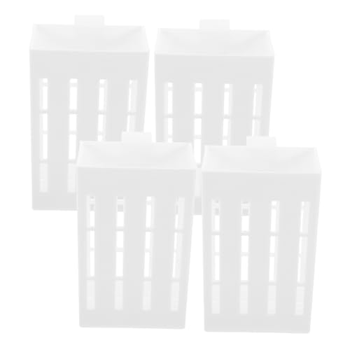 VICASKY 4pcs Aquatic Plant Holder for Aquarium Perforated Hanging Baskets for Fish Tank Landscaping and Shrimp Hideouts Supports Multiple Plant Growth and Visual Appeal