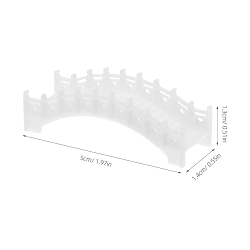 SHINEOFI 100 Scale Mini Arch Bridge Figurine for Fairy Garden and Bonsai Decoration, Plastic Micro Landscape Model for Terrarium and Fish Tank Scenery