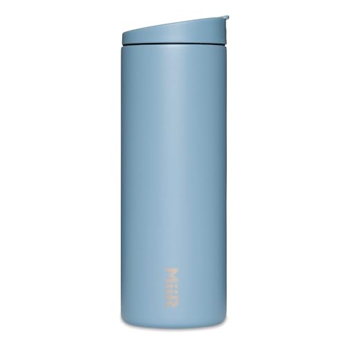 MiiR Flip Traveler 16oz | Double-Wall Vacuum Insulated with Flip Lid, BPA-Free Stainless Steel Construction, Insulated Tumbler for Hot or Cold Drinks - color: Home Blue-Recycled Stainless Steel, size: 16 Ounces