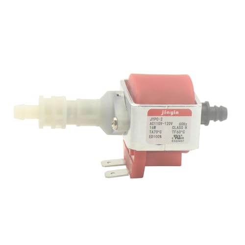 jiayin JYPC-2 Electromagnetic Solenoid Water Pump AC 110V - 120V 60Hz 16W 1.5Bar 500cc/min Plastic Carpet Cleaner for Electric Iron, Steam Mop, Garment Steamer, Coffee Machine