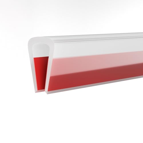 Silicone Edge Trim Self-Adhesive U Channel Silicone Edge Trim Edge Protector for Sheet Metal (Clear, Fit 3/16" - L 20') - color: Clear, size: Fit 3/16" - L 20'