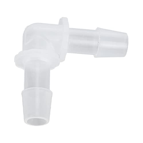 SUNGOOYUE Plastic Fitting 90 PE Elbow Hose Connector 6.4mm Same Diameter Tube Fitting for Pump Tube and Silicone Fish Tank Hose Connection Antiscratch Antirust (9.5mm) - size: 9.5mm