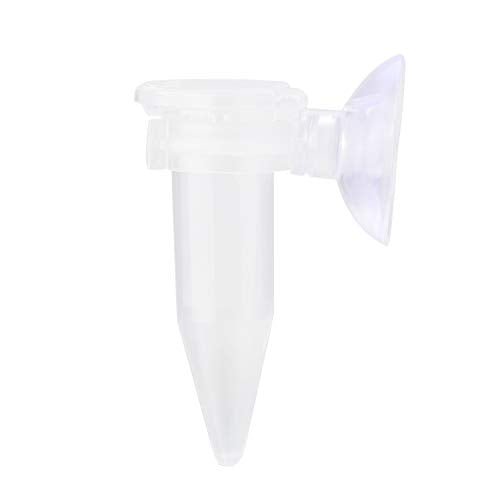 Transparent Aquarium Feeding Tube for Shrimp Larvae – 6cm Fish Feeder with Suction Cup