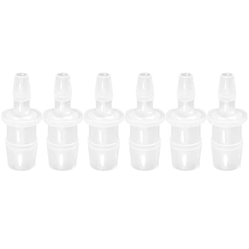 Plastic Hose Barb Reducer Pipe Fittings, 3/8" to 1/4" Hose ID Connectors Joint Splicer Mender Adapter Union Boat Water Air Aquarium O2 Fuel (Pack of 6) - size: 3/8"-1/4", style: 6