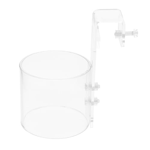 POPETPOP Aquarium Fish Food Feeder Ring Acrylic Fish Food Organizer for Betta Shrimp Turtle Feeding Tank with 80-Hook Floating Feeding Tool