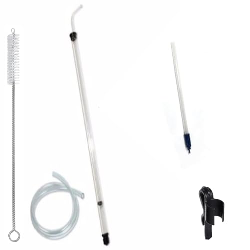 Fermtech Regular Deluxe Siphon Homebrew Kit, Regular Auto-Siphon Brewing Equipment, 24" Pro Wine Bottling Wand Filler, Clamp and Tubing and 30" Brush. Wine, Beer, and Kombucha Making Supplies