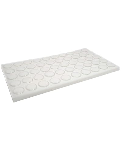 Novel Box Gem Jars 50 Small Size Gemstone tray | White Tray Foam Sheet 14.5X7.8X0.75 | Jewelry Display Rock Storage Box Insert | Gemstone display Trays for Collectibles - color: White Foam Liner with 50 Gem Jars