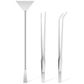 Oligei Terrarium Supplies 3 PCS, Stainless Steel Aquarium Supplies Set, Include Long Aquarium Tweezers, Curved Tweezers, Algae Scraper for Fish Tank Cleaning Plant Trimming