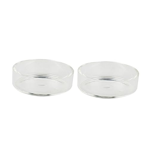 BESPORTBLE 3pcs Crystal Shrimp Feeding Bowl Durable Transparent Glass Shrimp Food Dish for Aquariums for Fish and Reptiles Enhances Tank Aesthetics